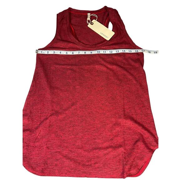 Lanston Racer Back Tank Top Size Medium Burgundy Active Runner Light Weight - Picture 5 of 7